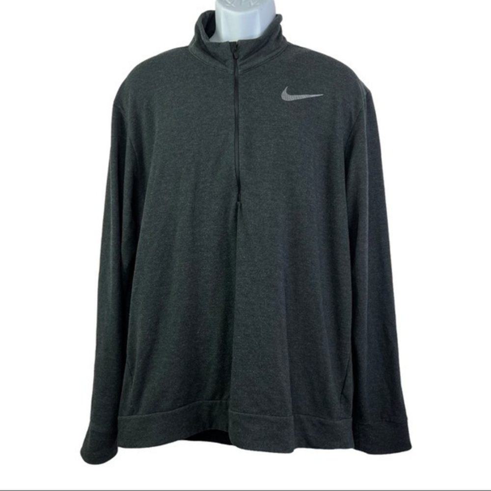 Nike Men Fleece Jacket Black zipper Up Sz XL